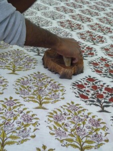 Block Printing using different blocks for every different color
