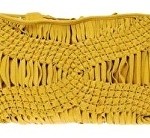 Leather Macramé’ clutch