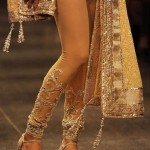 Straight churidaar with embroidered look
