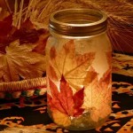 Maple Leaf Candle Jar