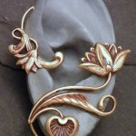 Brass Floral Ear Cuff