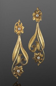 Floral Gold Earrings