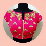 Stylised zipper saree blouse