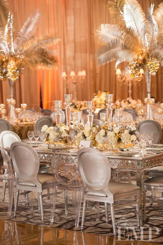 glitzy wedding decorations