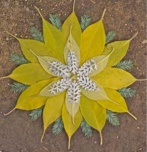 Leaf Rangoli design