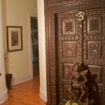 Wooden doors or figures