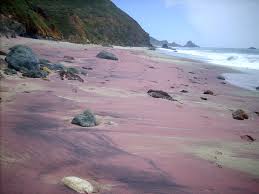 Purple sand beach, California