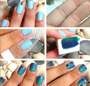 Mermaid nail art