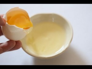 Egg white for open pores