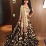black and gold lehenga