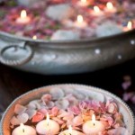 Decorating home with rose petals