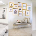 Decorating white walls with photo frames