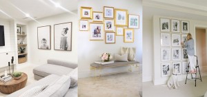 Decorating white walls with photo frames