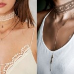 Lace choker with chain