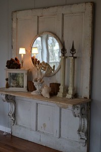 Old door console table