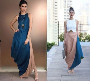 Draped dress for summers