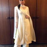 Kareena Kapoor in white kurta palazzo