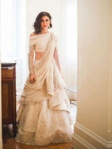 Draped gown for Indian brides