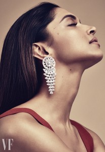 Triangular rose cut white diamond earrings