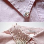 DIY Embellished shirt collar