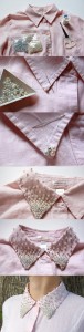 DIY Embellished shirt collar