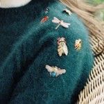 Insects inspired embroideries for clothing