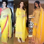 Yellow clothing for 1st day of navratri