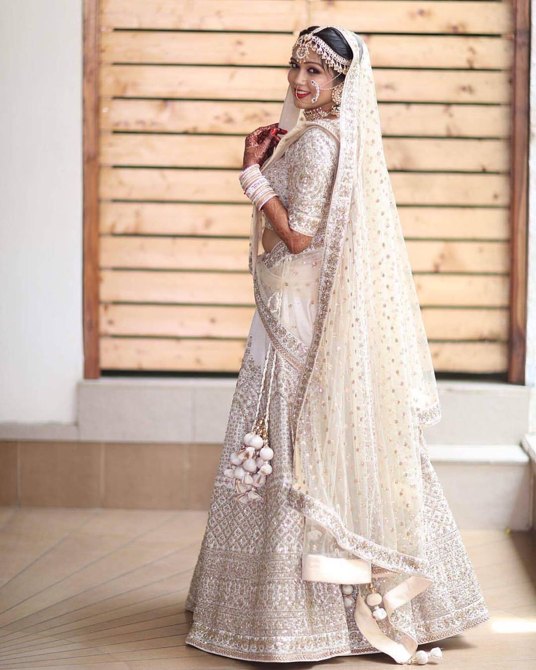 White Bridal Lehngas For The Bravehearted Threads