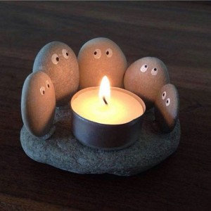 Rocks and pebbles lights for home