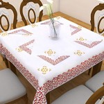 Block printed table covers
