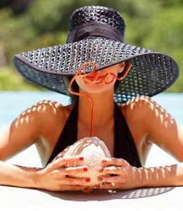 Crochet sun hat for beach