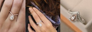 Pear shaped engagement rings