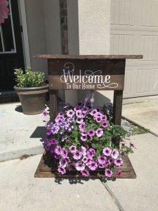 Wooden Pallet Floral welcome board