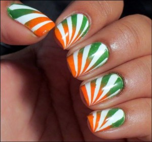 Independence day nail art