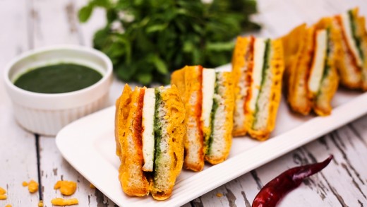 Tricolor breadpakora Independence day recipes