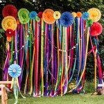 DIY Indian Wedding decor with ribbons and pinwheel