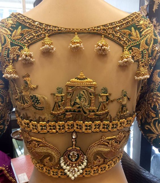 Unique Embroidery Motifs For Bridal Blouses Threads