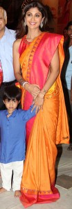 Shilpa Shetty in traditional saree