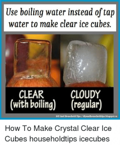Crystal clear ice with boiled water vs regular water ice