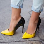 Footwear in bright color for summers
