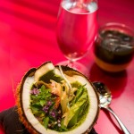 Serve salad in coconut shells