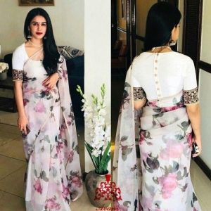How to wear printed chiffon georgette sarees in summers