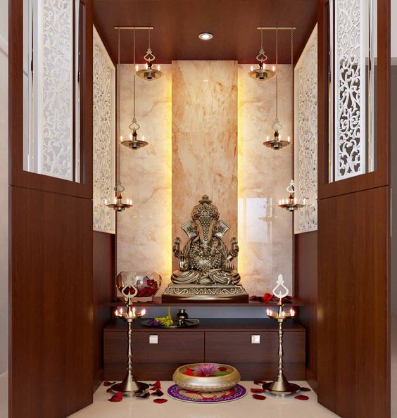 pooja designs mandir interior indian units door puja temple designers living marble rooms simple space magnonindia prayer tv decor banashankari