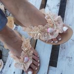 DIY embellished flip flops
