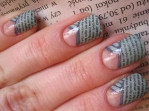 Newspaper nail art