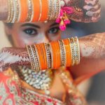 Orange color choora for the Indian brides