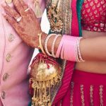 Pastel pink color choora for the Indian brides