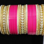 Pink color choora for the Indian brides