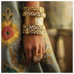 The gold kara or bangle look for the brides