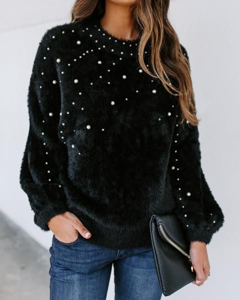 DIY embellished sweater